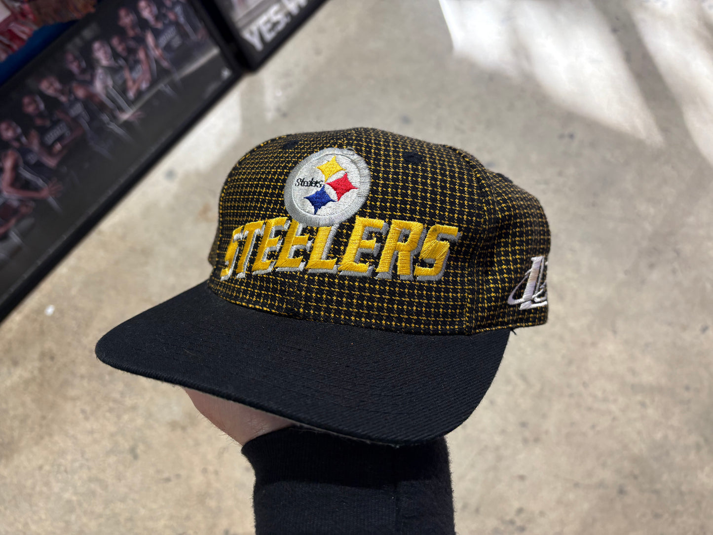 Logo Athletic Pittsburgh Steelers Plaid Hat - Black/ Yellow