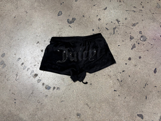Juicy Couture Velour Shorts - Black Size Medium