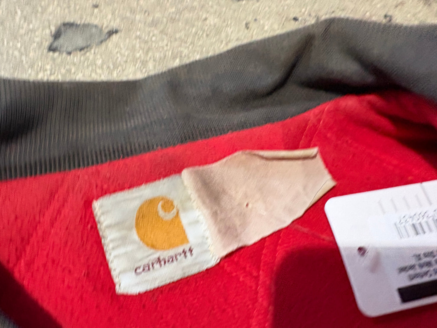 Distressed Carhartt Santa Fe Work Jacket - Red Size XL