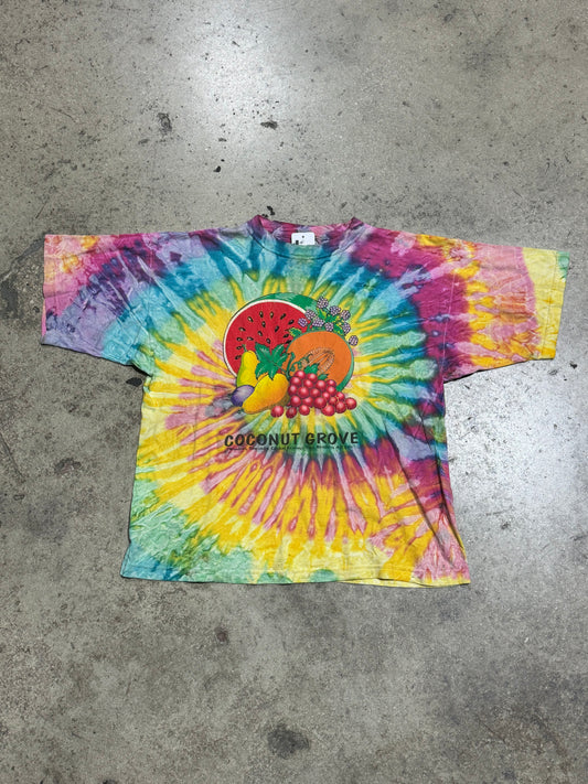 Coconut Grove Fruits Tee - Tie Dye Size XL