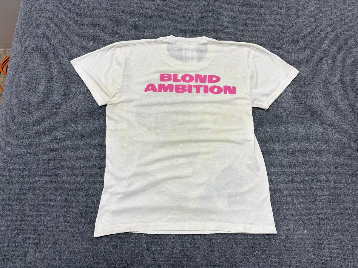 1990 Madonna Blond Ambition Tour Tee - White Size Medium