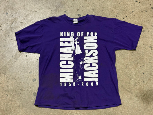 2009 Michael Jackson King Of Pop Tee - Purple Size 2XL