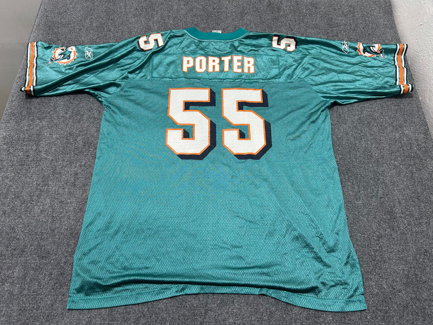 Miami Dolphins Joey Porter Football Jersey #55 - Teal Size XXL(con)