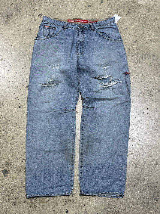 Ecko Distressed Denim Jeans - Light Wash Size 36x32