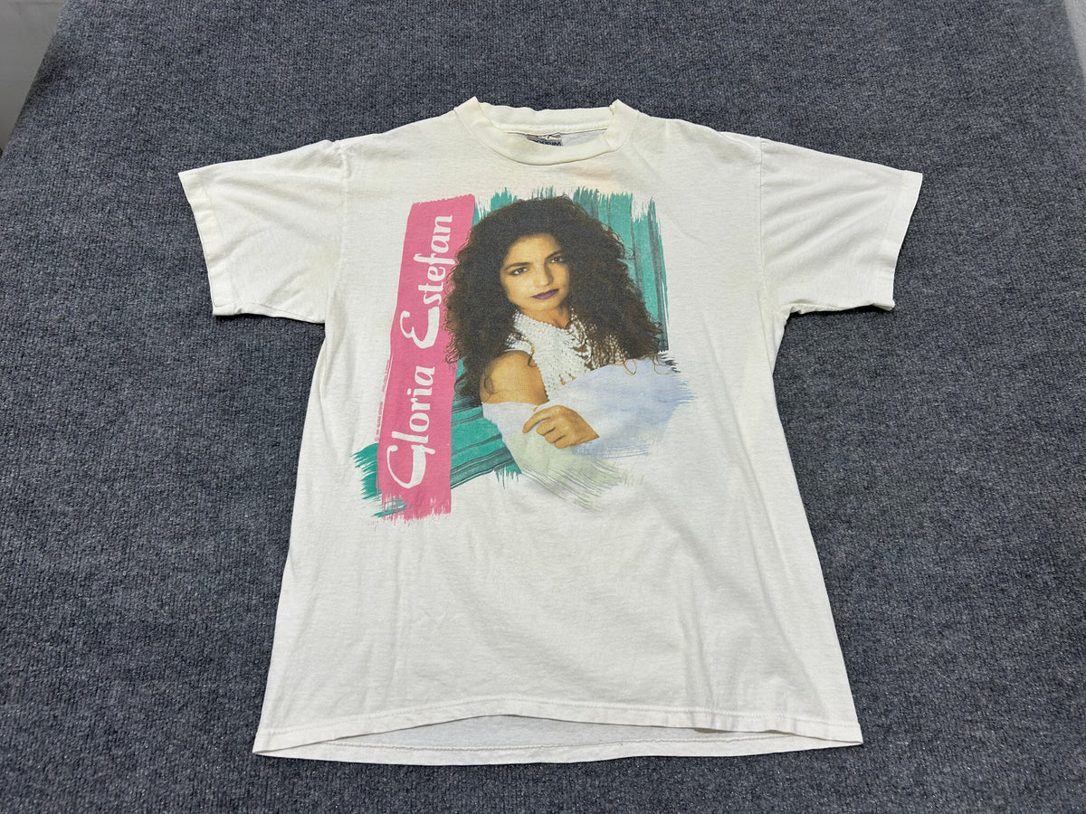 1991 Gloria Estefan Tour Tee - White size Large