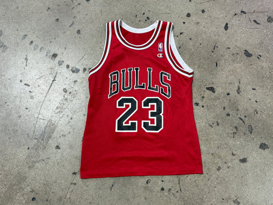 Champion Chicago Bulls #23 Jordan Jersey - Red Size Small