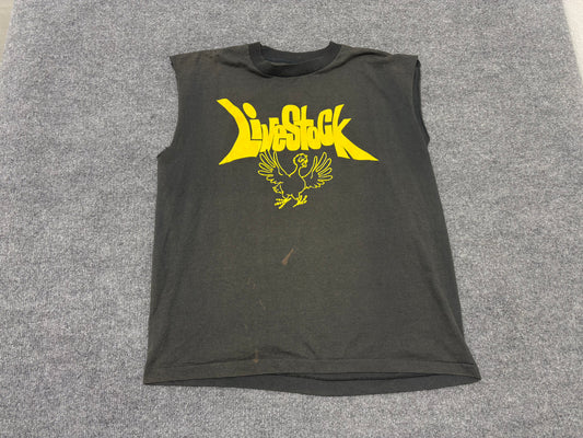 Livestock World Tour Cut Off Tee - Black Size XL