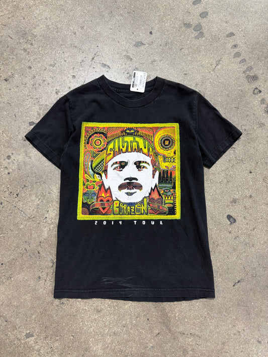 2014 Carlos Santana Corazon Tour Tee - Black Size Small (17x25)