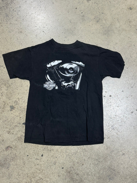 2000 Harley Davidson Engine Tee - Black Size XL