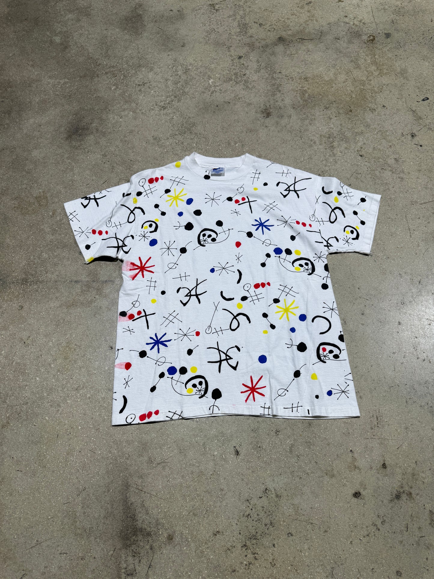 Miro All Over Print Tee - White Size Large