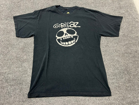 00s Gorillaz Skull Tee - Black Size Large