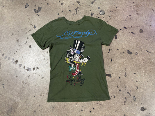 Ed Hardy Lover Boy Tee - Green Size Small