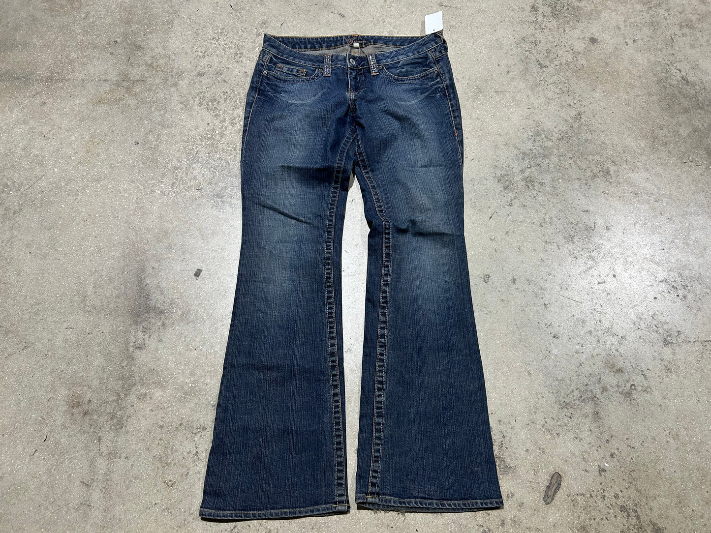 WMNS BEBE Rhinestone Spell Out Jeans - Blue Size 31