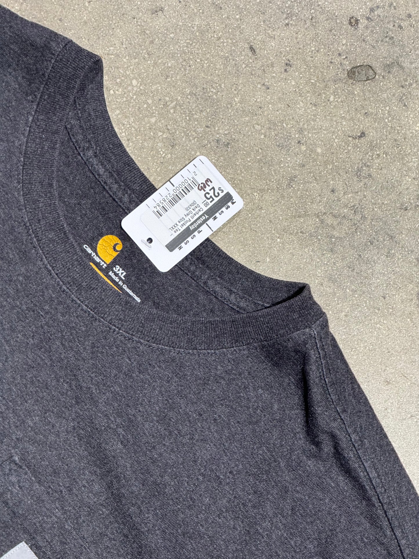 Carhartt Pocket Tee - Dark Grey Size XXXL