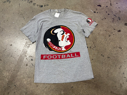 FSU Football Logo Tee - Gray Size Medium