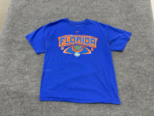 2009 Florida Gators Football Tee - Blue Size Medium