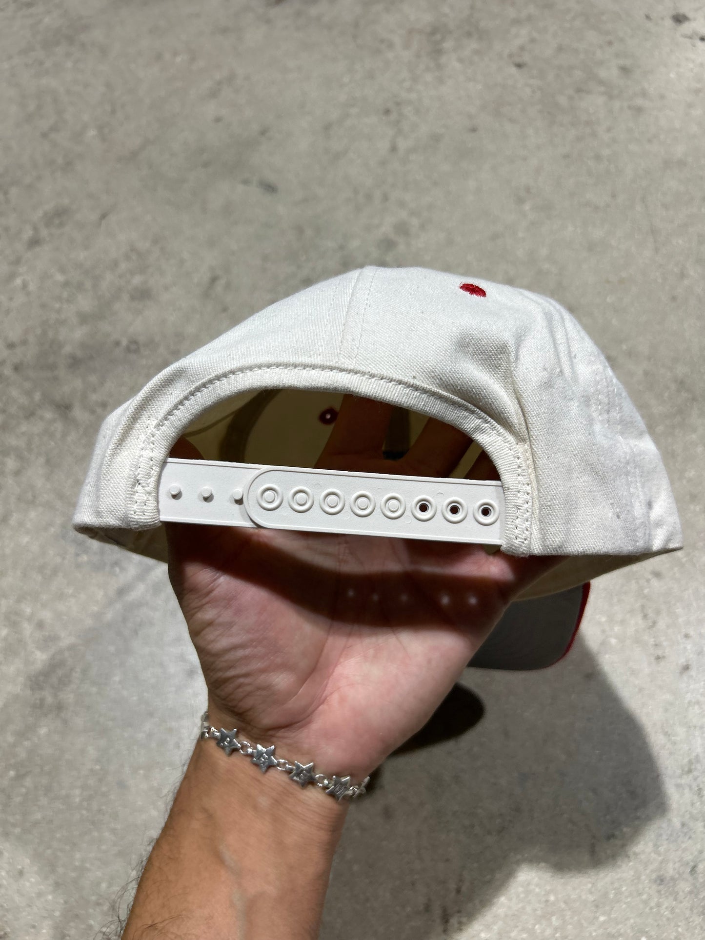 Texas Rangers Double Logo Hat - Cream/Red