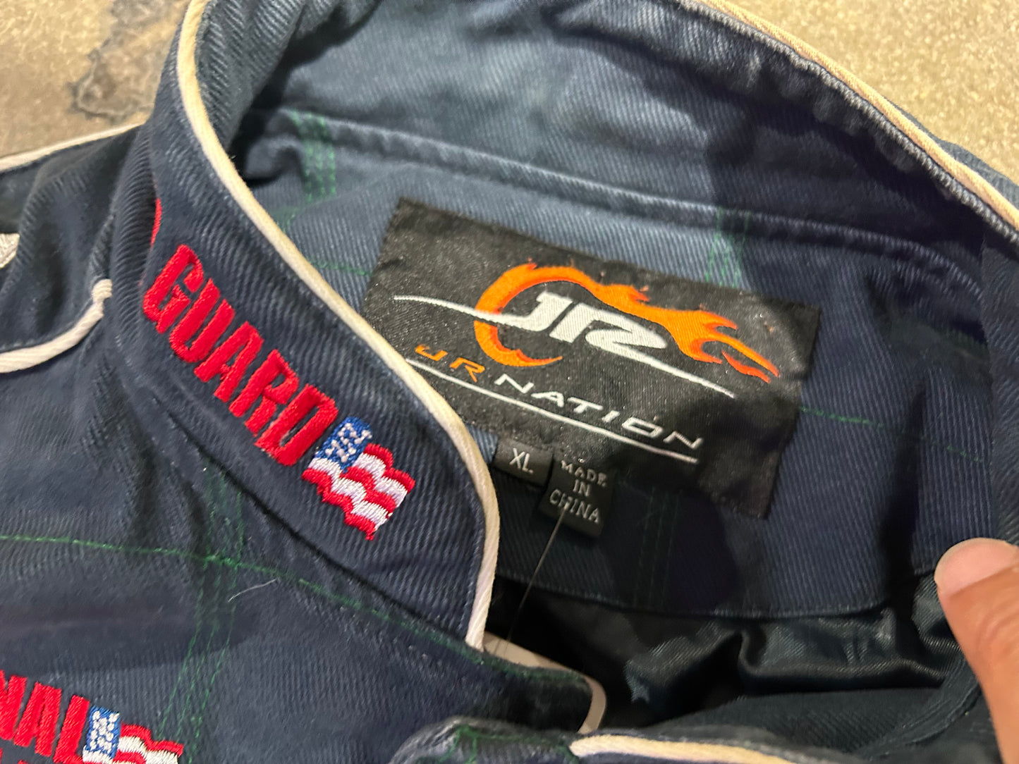 JR Nation National Guard Nascar Jacket - Navy/Red Size XL