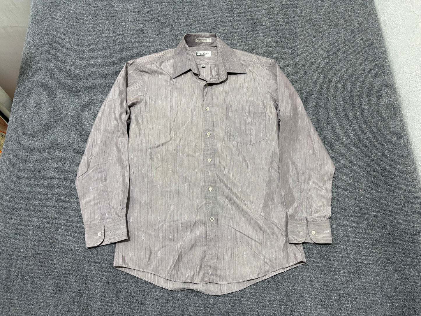 Yves Saint Laurent Menswear Button Up Shirt - Grey Size Large