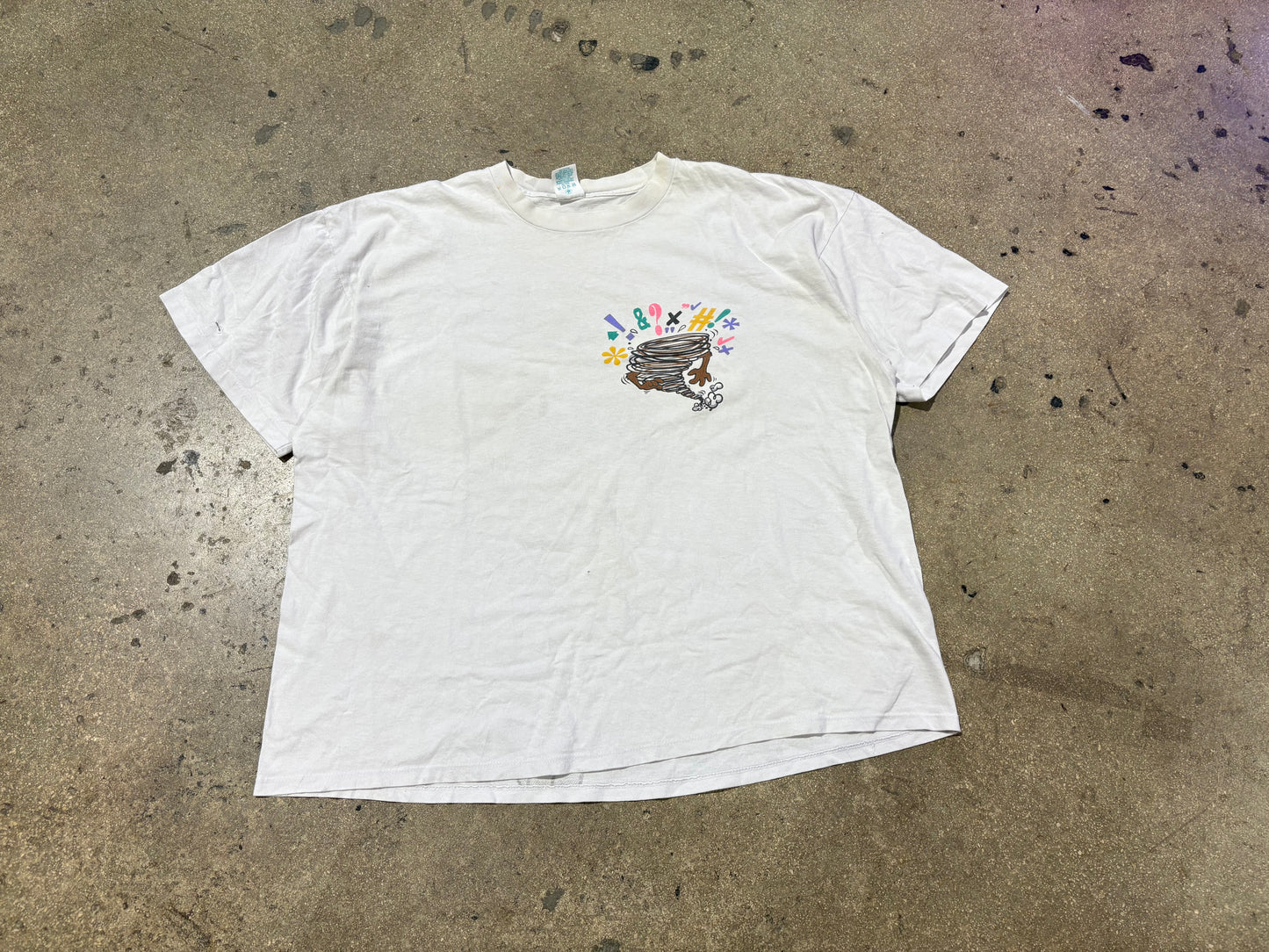 1992 Taz Big Back Hit Tee - White Size XL
