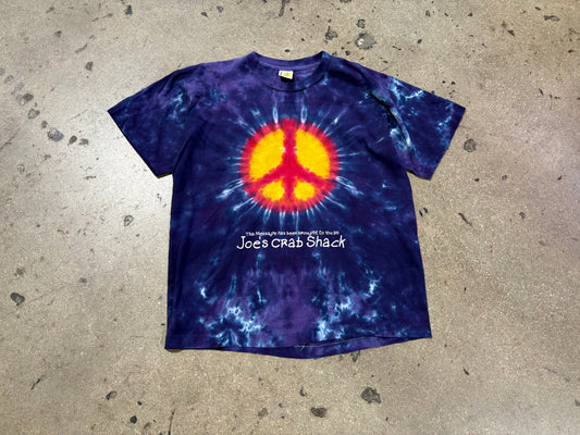 90s Joes Crab Shack Tie Dye Tee - Purple Size Large