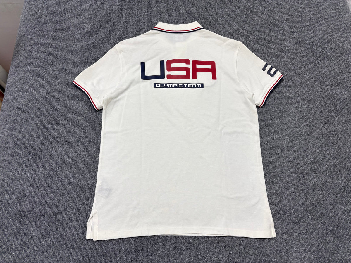 2016 Polo Ralph Lauren USA Olympic Polo - White Size Medium