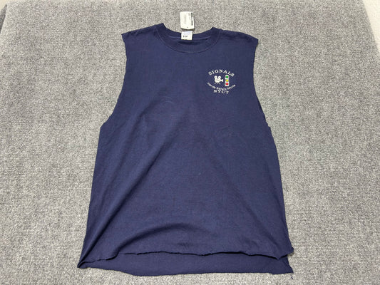 911 Cutoff Tee - Navy Size Medium