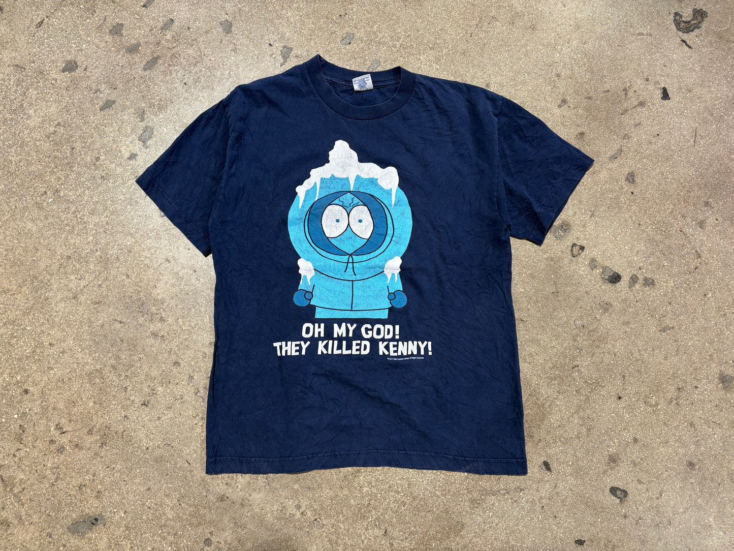 1998 South Park They Killed Kenny Tee - Navy Size Large