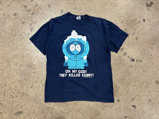 1998 South Park They Killed Kenny Tee - Navy Size Large