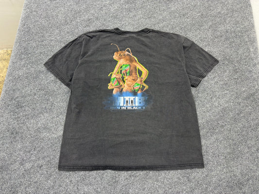 2002 Men In Black 2 Mountain Dew Tee - Faded Black Size XL