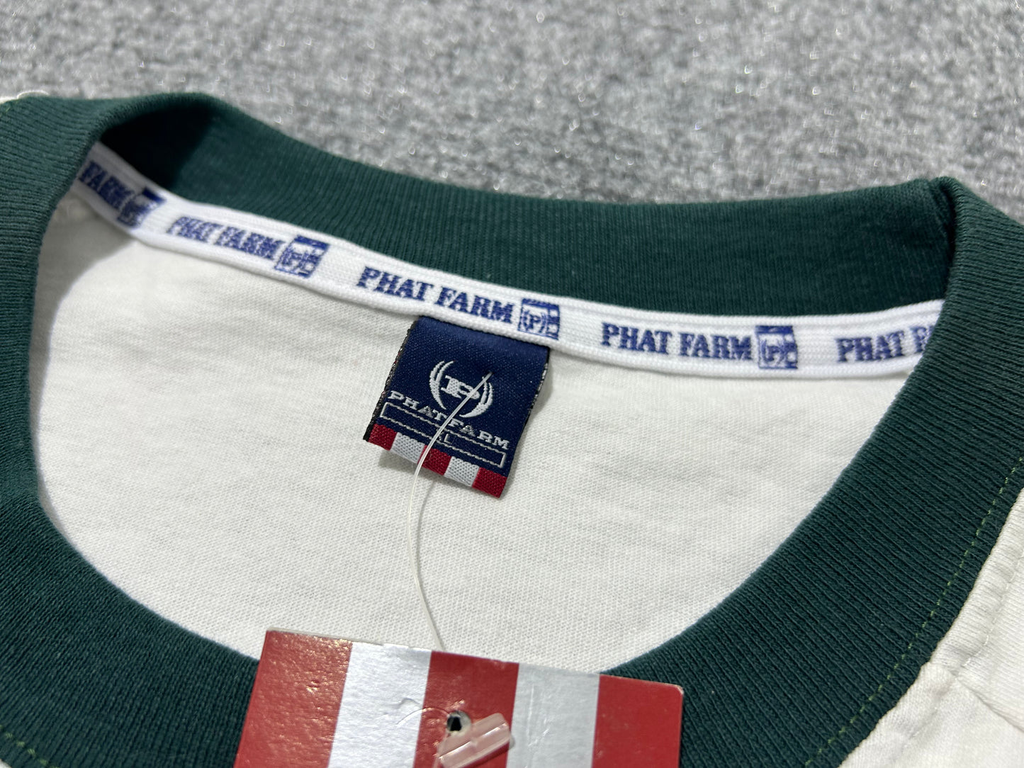 Phat Farm Pink Stripe Tee - White Size XL
