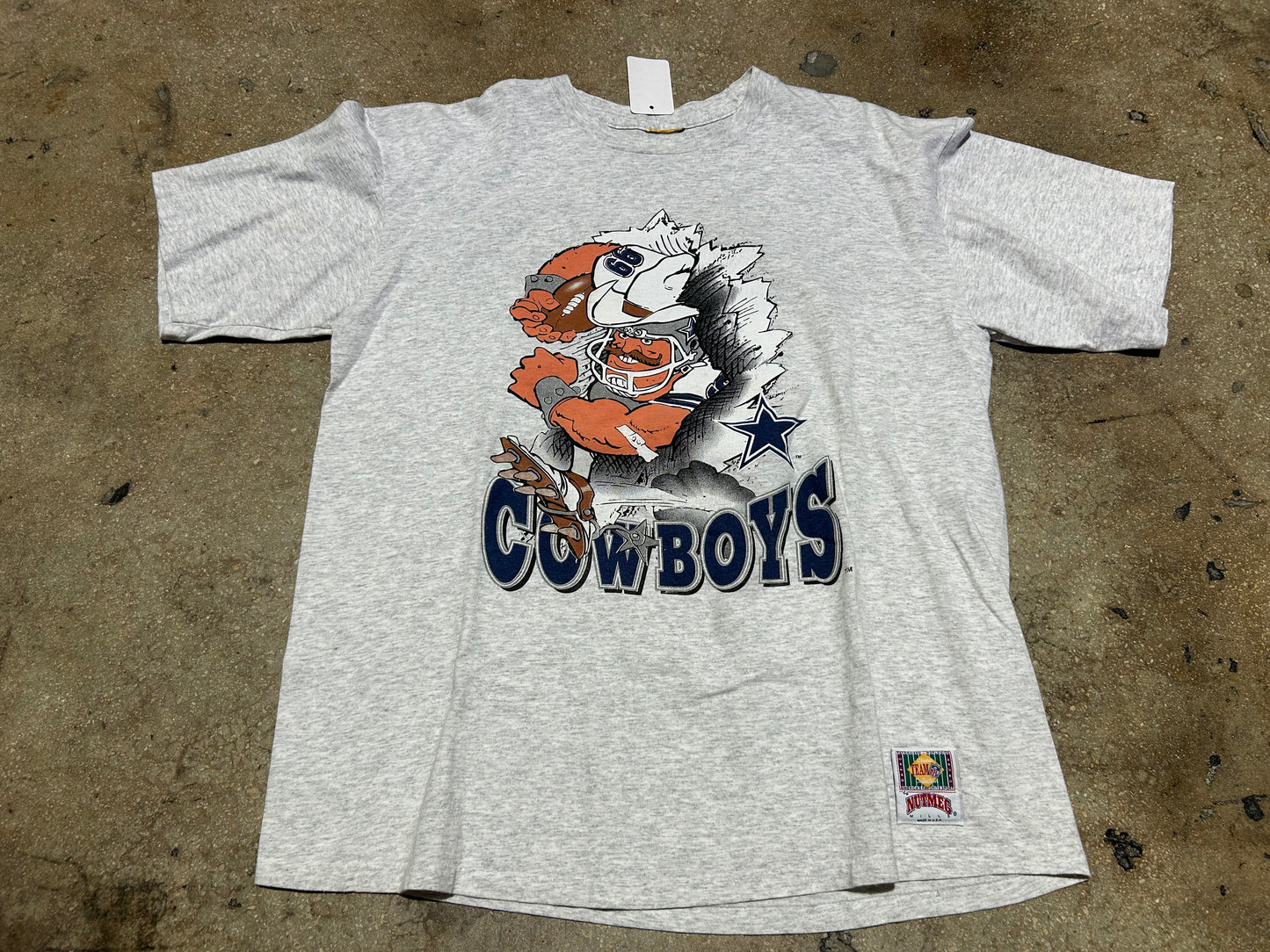 1993 Dallas Cowboys Break Through Tee - Gray Size XL