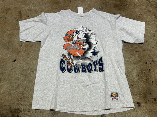 1993 Dallas Cowboys Break Through Tee - Gray Size XL