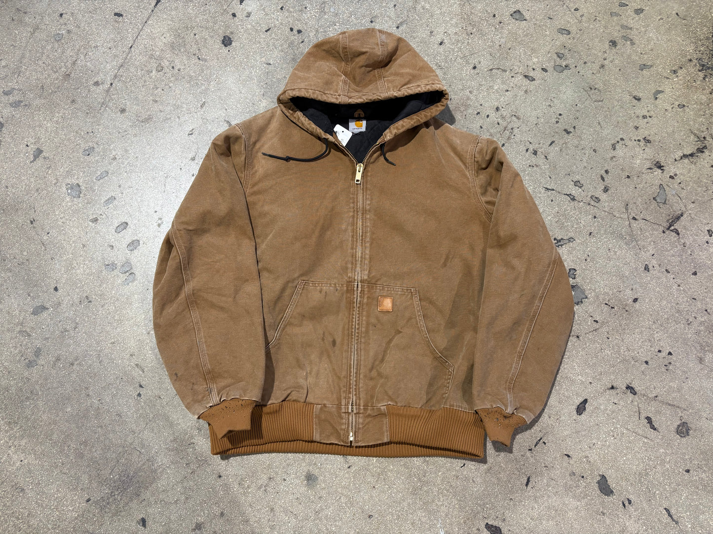 Carhartt Hooded Jacket - Golden Brown Size XL