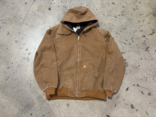Carhartt Hooded Jacket - Golden Brown Size XL
