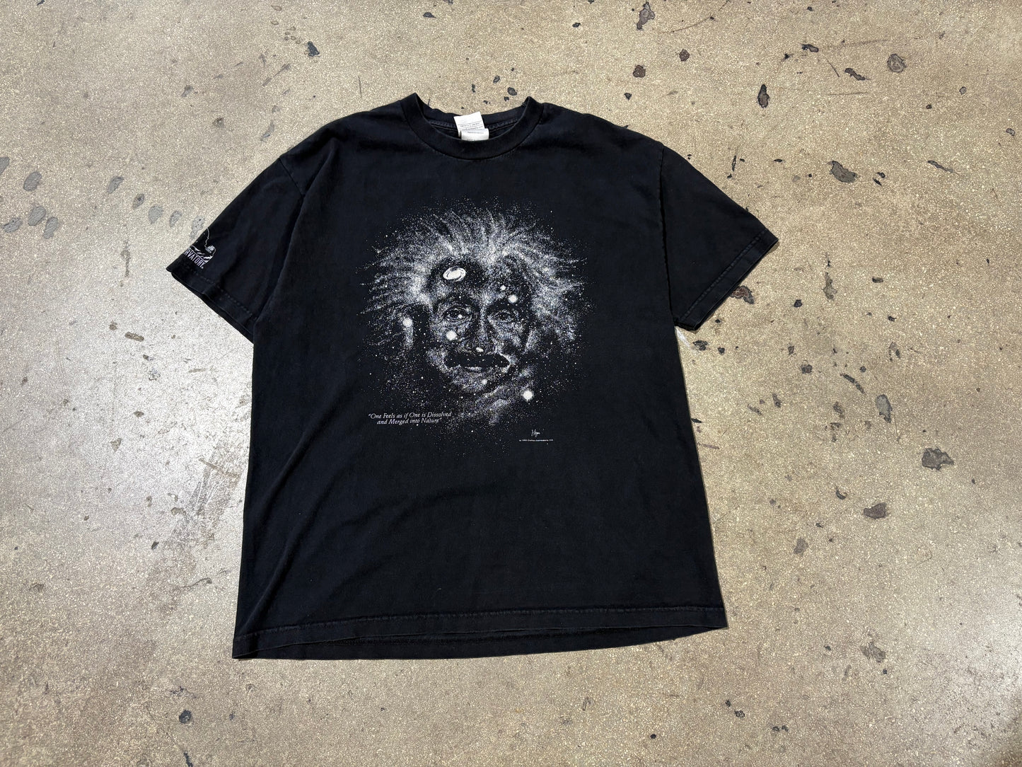 1993 Albert Einstien Galaxy Face Tee - Black Size XL