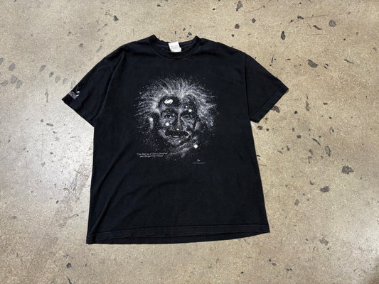 1993 Albert Einstien Galaxy Face Tee - Black Size XL