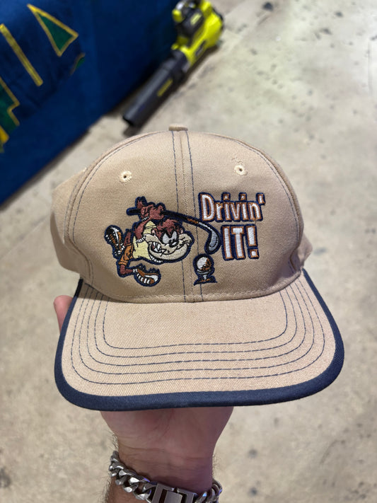 Taz Drivin It Golf Hat - Tan