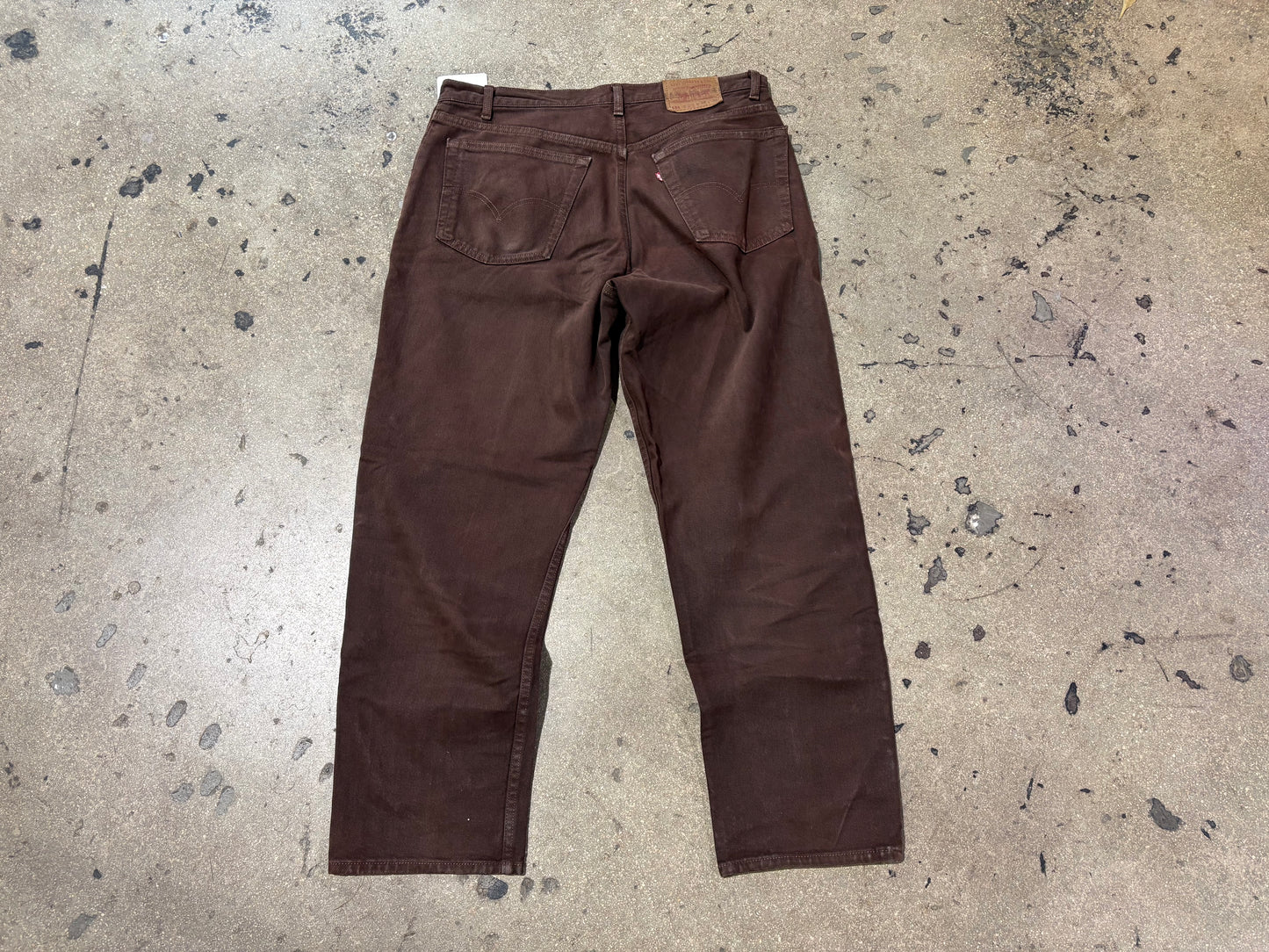 Levis 555 Denim Jeans - Brown Size 38 x 30