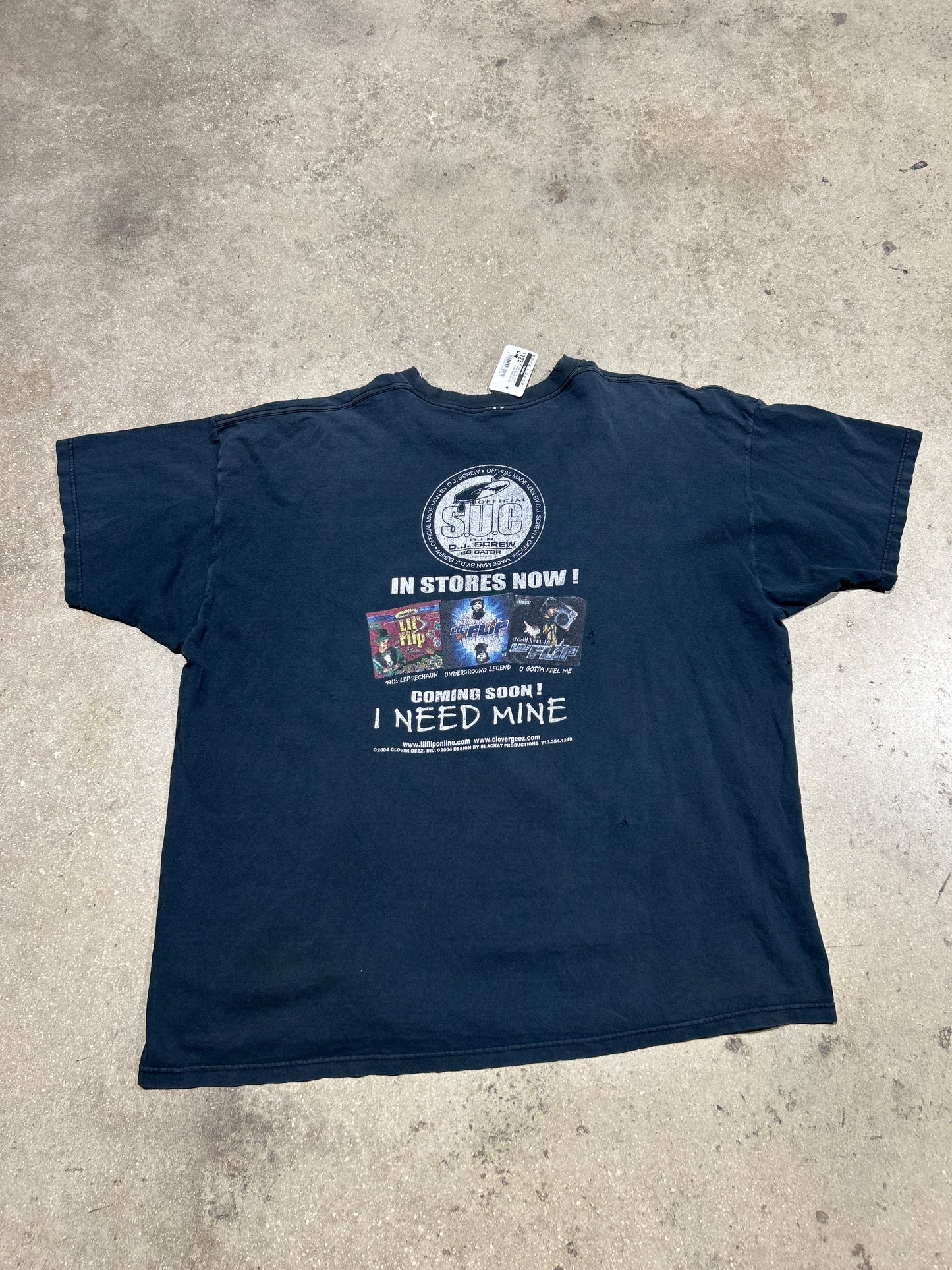 2004 Lil Flip I NEED MINE Album Tee - Faded Black Size XXL