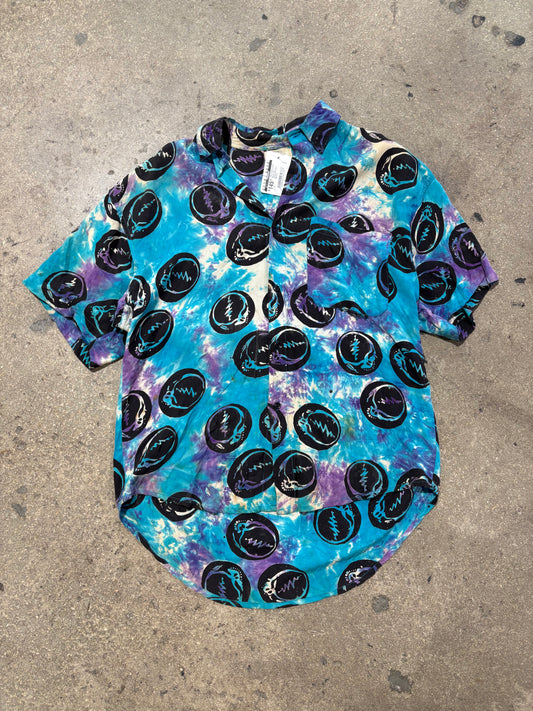 1994 Grateful Dead Rayon Tee - Blue/Purple Size Medium