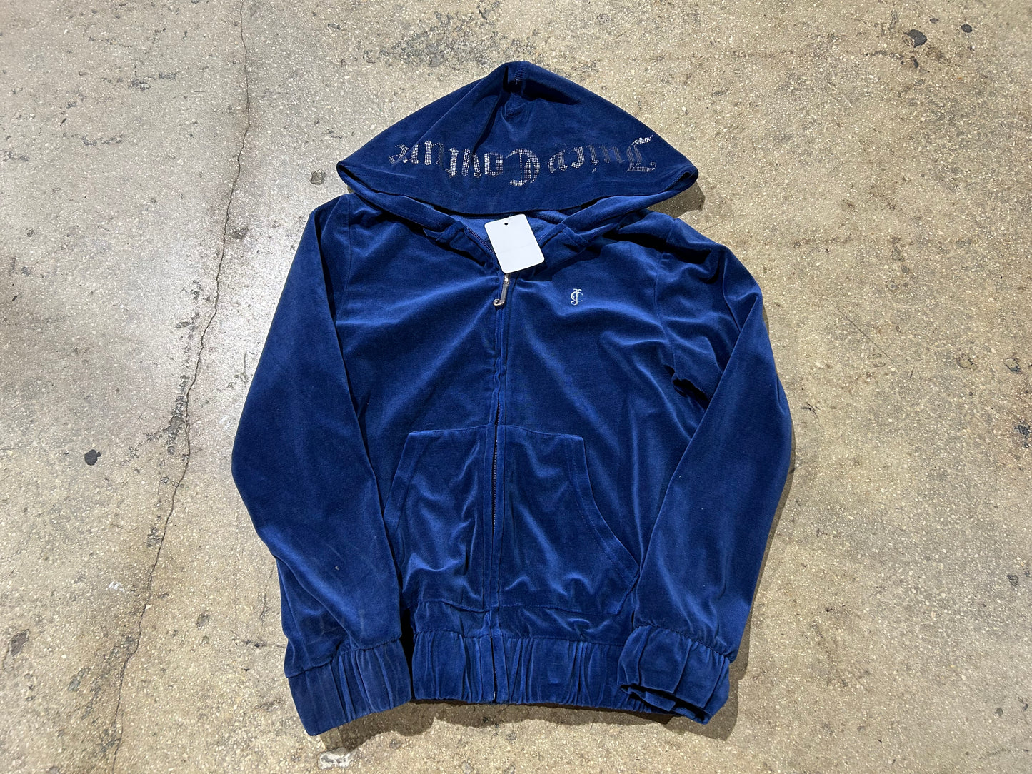 Juicy Couture Velour Jacket - Navy Size Medium