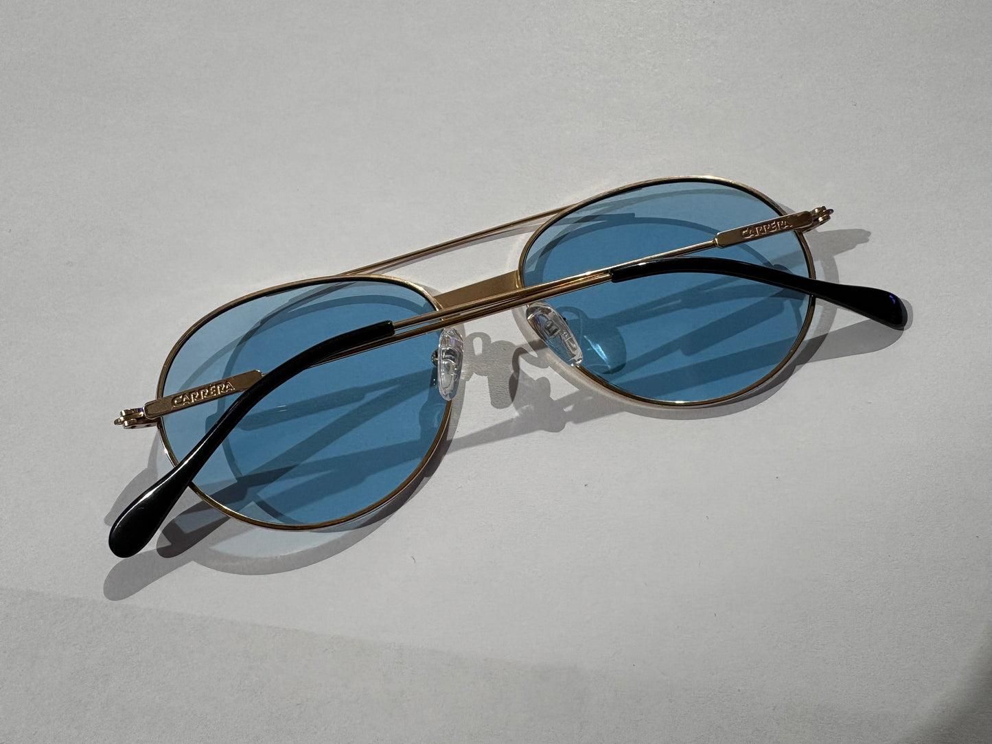 Carrera Round Frame Glasses - Gold/ Blue