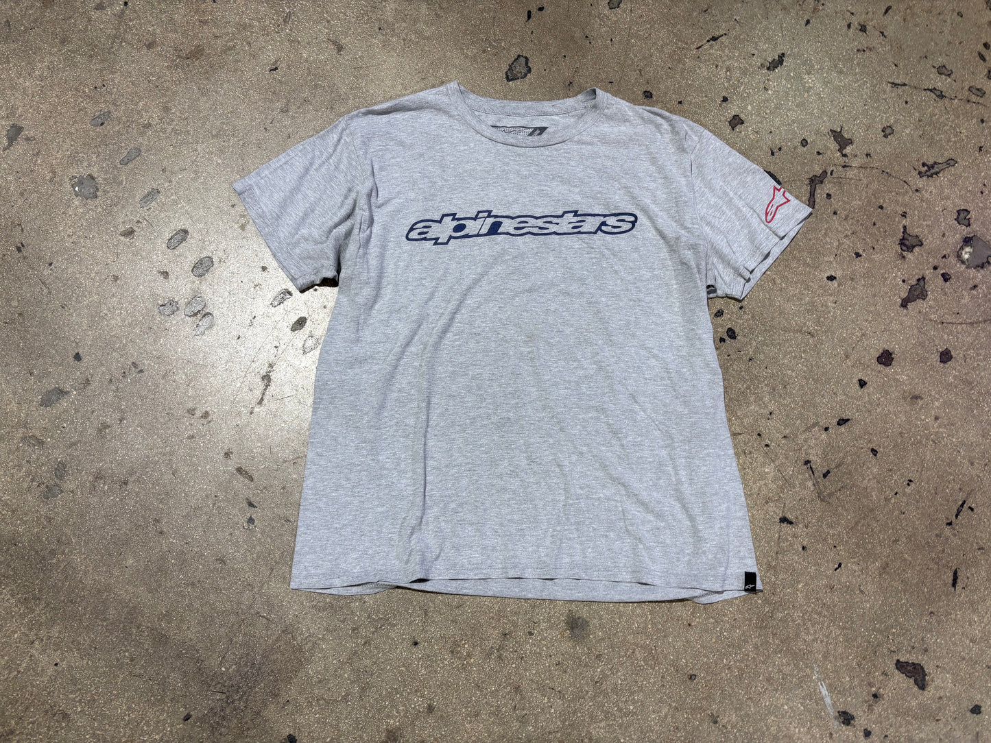 Alpinestars Logo Tee - Grey Size Large