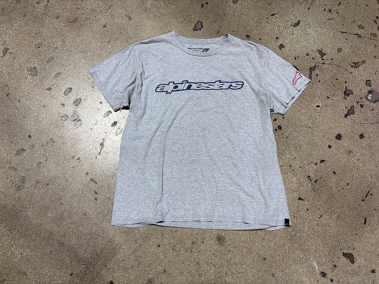 Alpinestars Logo Tee - Grey Size Large