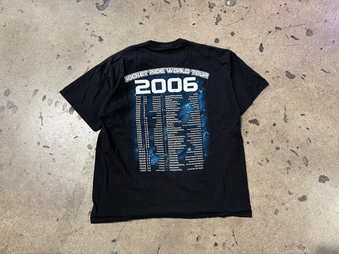 2006 Edguy Rocket Ride Tour Tee - Black Size XL