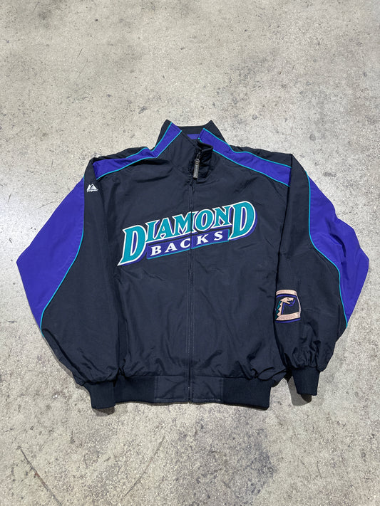 Majestic Arizona Diamondbacks Jacket - Black/Purple Size Large