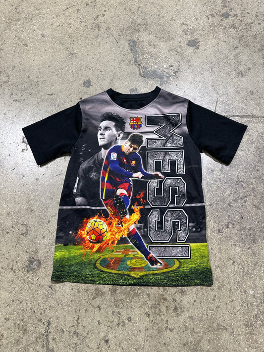 Bootleg Fire Leo Messi Soccer Jersey - Black Size Small