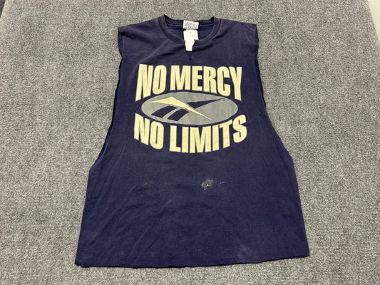 Reebok No Mercy No Limits Cutoff Tee - Navy Size Large