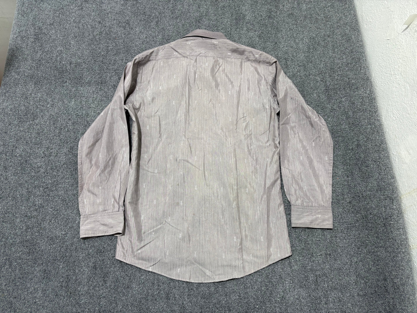 Yves Saint Laurent Menswear Button Up Shirt - Grey Size Large